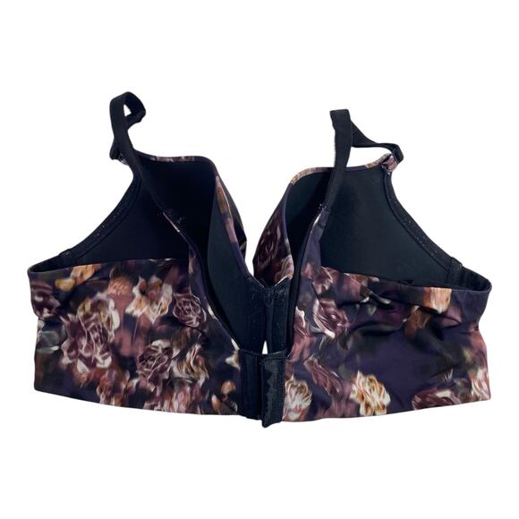 Torrid Perfect Curve Black Floral T-Shirt 42C Bra - Picture 2 of 7